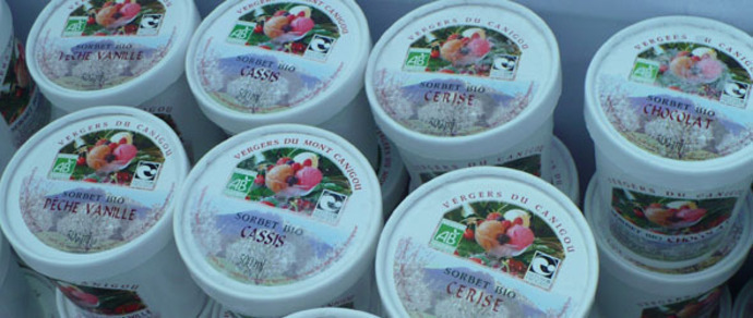 Sorbets bios  et glaces au lait de chvre bio